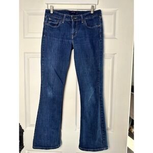 Levis 518 Superlow Bootcut Jeans Womens Dark Wash Denim Low Rise Flare 9M